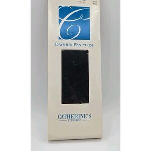 Catherine's Navy Plus Size B Day Sheer Pantyhose Blue New